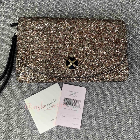 Kate Spade Sm Multifunctional Glitter Wristlet - Picture 7 of 8
